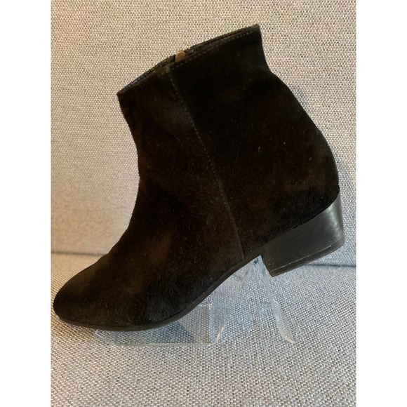 Aquatalia woman’s suede leather ankle boot size 6 black suede zip side sm heal - Picture 6 of 16